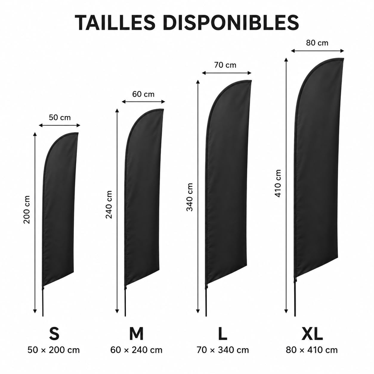 Drapeau publicitaire plume | DPP-001